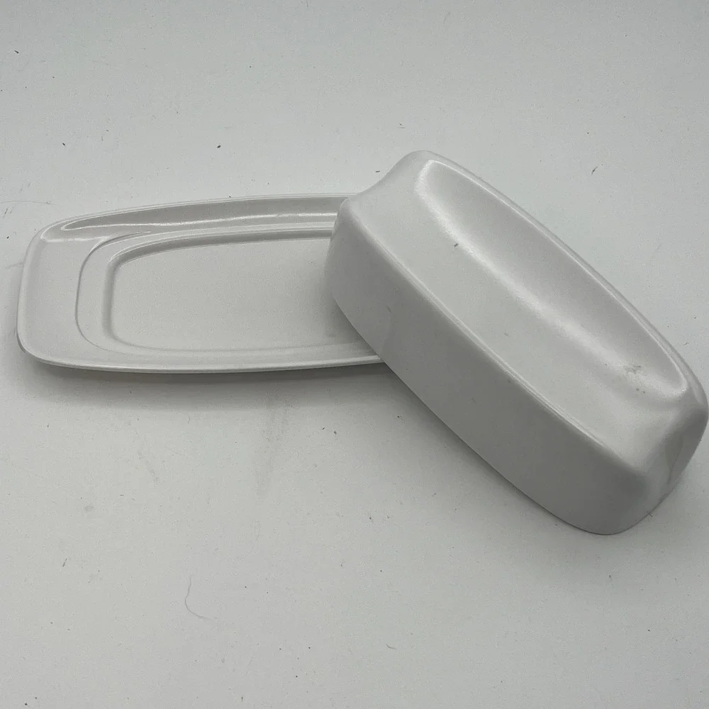 MCMVtg Watertown Lifetimeware Sugar Dish & Lenox Ware White Butter Dish Melamine